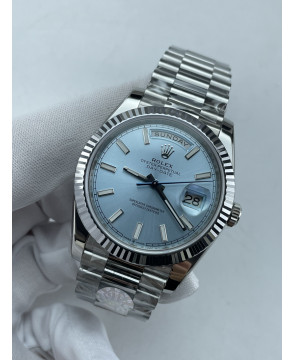 (준비완료/특급배송)NO.3663/QP공장 롤렉스 데이데이트40 텅스텐 아이스블루다이얼